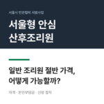 서울형 안심 산후조리원 신청방법 본인부담 250만원 01-1-6