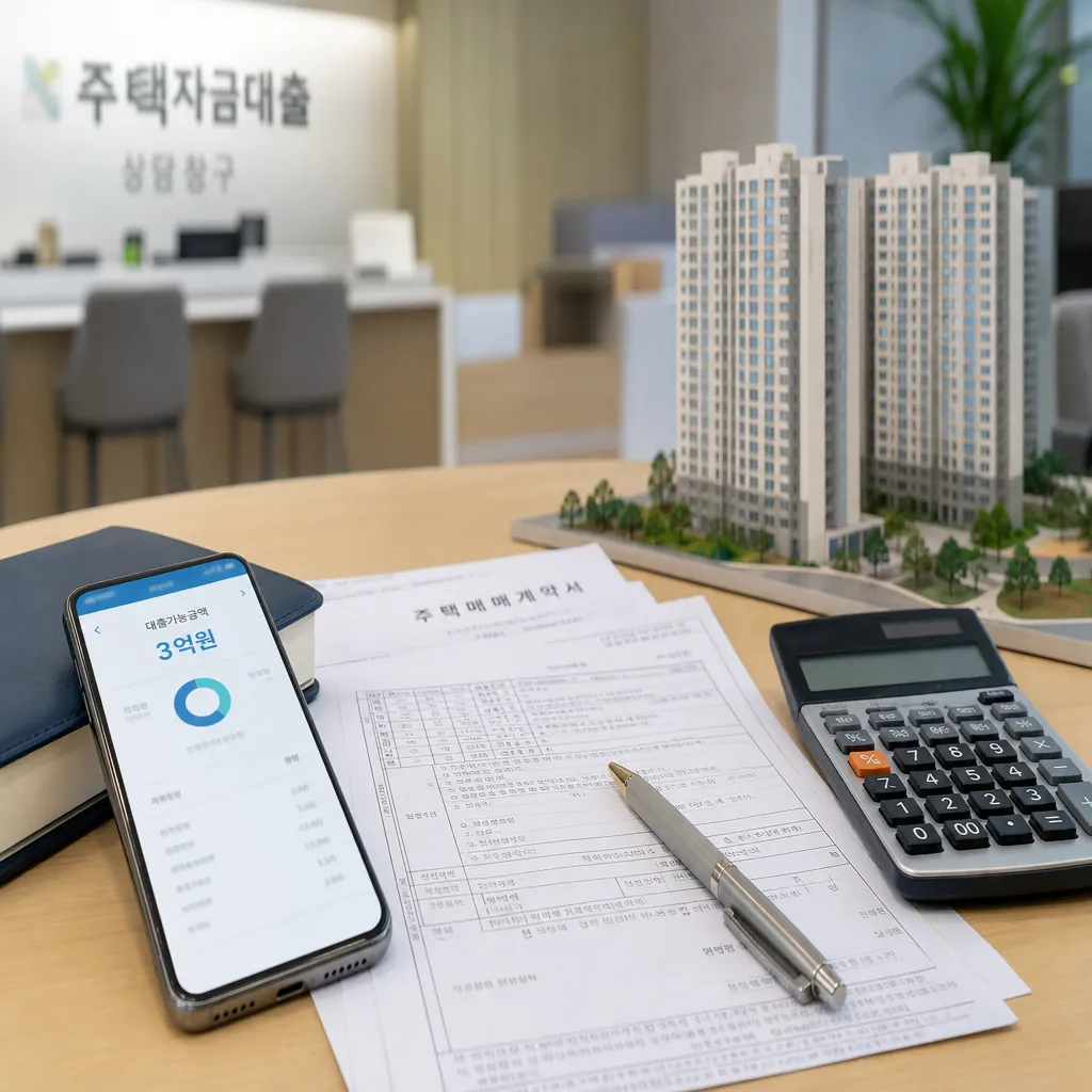 주담대 3억원 제한이 적용되는 상담 장면