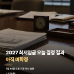 2027 최저임금 오늘 결정 결과 최저시급 수정 211_1_1