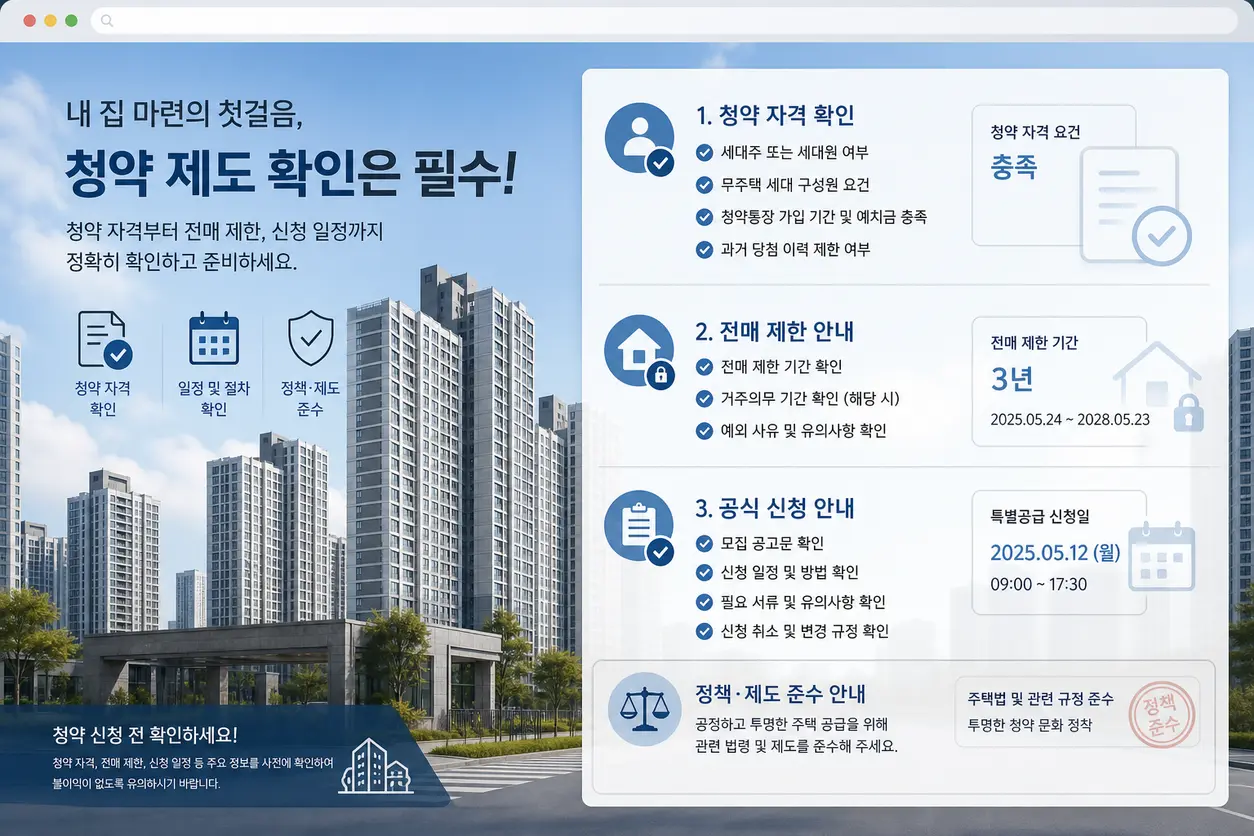 기흥 조정대상지역 지정 이후 청약 1순위와 전매 제한을 확인하는 이미지