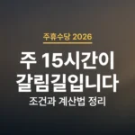 주휴수당 계산기 지급기준 계산법 2026 01-wp-24